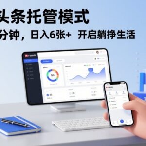 今日头条托管代运营模式介绍 低时间成本获流量收益指南-雨叶虚拟资源网