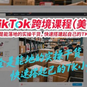 美区TikTok跨境电商实操课程 从0到1快速搭建专属TK小店-雨叶虚拟资源网