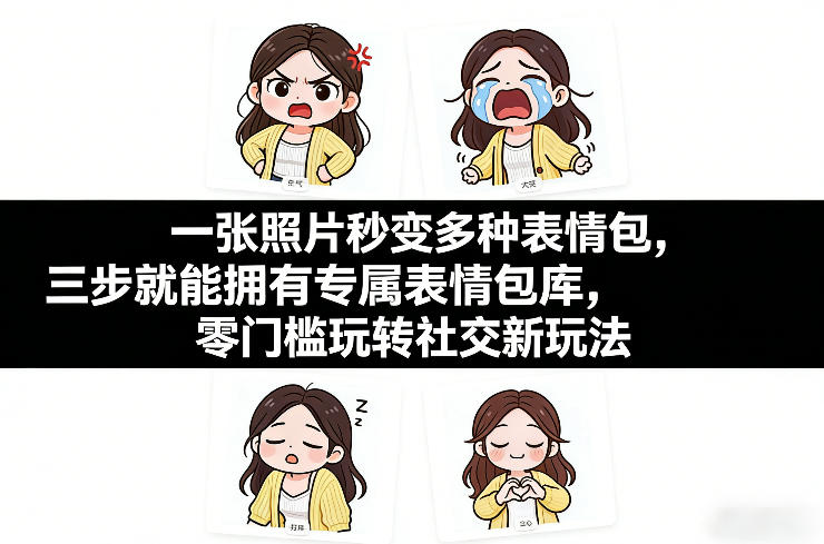 AI表情包制作教程 用一张照片三步打造个人专属表情包库