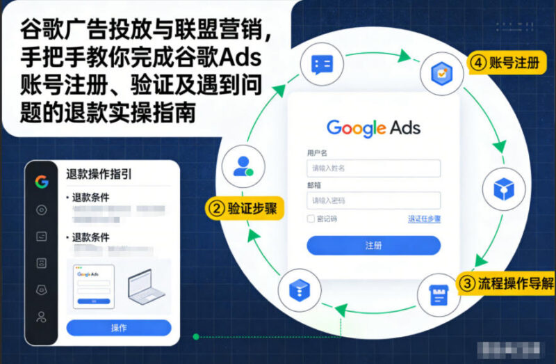 谷歌Ads注册验证退款实操 联盟营销投放全流程指南