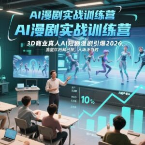 AI漫剧实战训练营 3D商业真人AI短剧2026红利期入局指南-雨叶虚拟资源网