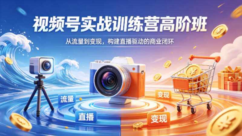 2026年4月视频号高阶实战训练营 从流量到变现搭建直播商业闭环