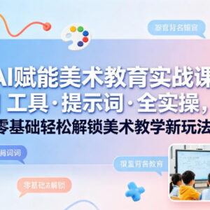 AI赋能美术教育实战课 零基础学工具提示词实操解锁教学新玩法-雨叶虚拟资源网