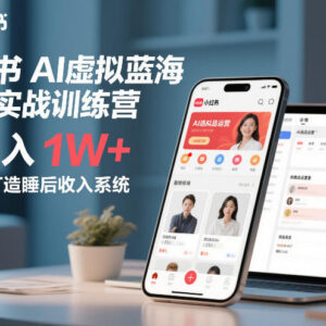 0基础学小红书AI虚拟电商 搭建单月过万睡后收入系统-雨叶虚拟资源网