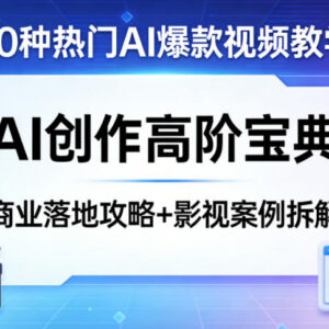 50种热门AI爆款视频制作高阶教程 含影视案例拆解与商业落地攻略-雨叶虚拟资源网