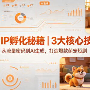 动物IP孵化实操指南 3大核心技法加AI助力打造爆款萌宠短剧-雨叶虚拟资源网