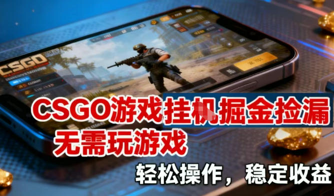 CSGO饰品全自动捡漏赚差价项目拆解 无需玩游戏操作简单收益稳