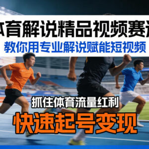 体育解说短视频运营指南 专业解说赋能内容 抓流量快速起号变现-雨叶虚拟资源网