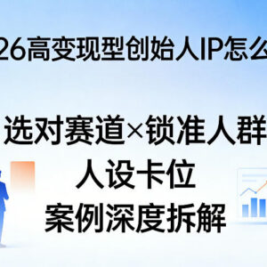 2026高变现型创始人IP打造 赛道人群人设全流程实操拆解-雨叶虚拟资源网