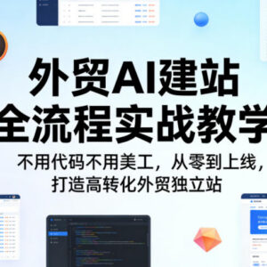 外贸AI建站全流程实战教程 零基础无代码搭建高转化外贸独立站-雨叶虚拟资源网