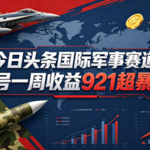 借助AI创作今日头条军事类内容 单号单周收益921副业玩法拆解-雨叶虚拟资源网