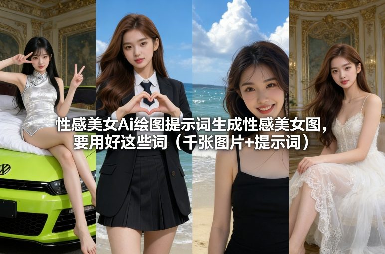AI绘制美女肖像实用提示词汇总 附千张成品参考素材包