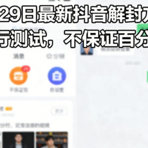 2024年3月29日最新抖音账号解封方法 可自行测试不保证100%成功-雨叶虚拟资源网