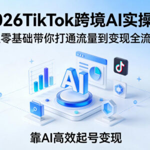 2026TikTok跨境AI实操课 零基础打通起号到变现全流程-雨叶虚拟资源网