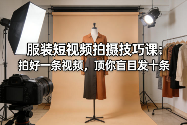 服装短视频拍摄技巧课 实战教学助力提升流量转化效果