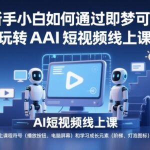 新手小白用即梦可灵制作AI短视频 全流程系统实操教程-雨叶虚拟资源网