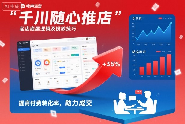 千川随心推起店底层逻辑及投放技巧 付费转化率提升实操指南