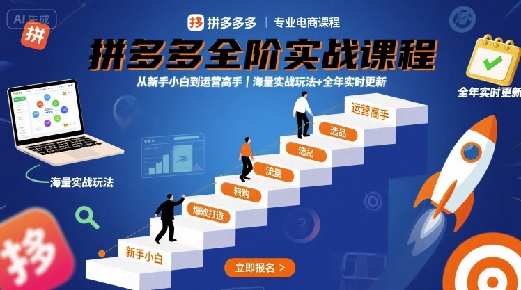 2025年10月更新拼多多全阶实战课 从小白到运营高手系统教程