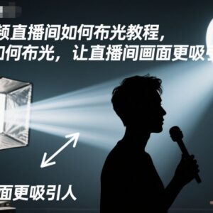 短视频与直播间布光系统教程 新手快速上手提升画面吸引力-雨叶虚拟资源网