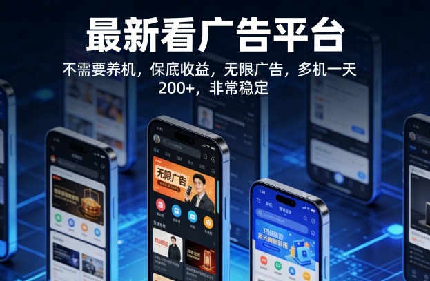 2024无需养机稳定看广告平台 单广告收益0.1-0.2元无观看限制