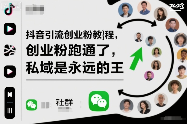 抖音引流创业粉实操教程 高价值创业粉私域运营变现全攻略