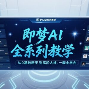 即梦AI全系列系统教学 零基础到高阶创作全流程学习教程-雨叶虚拟资源网