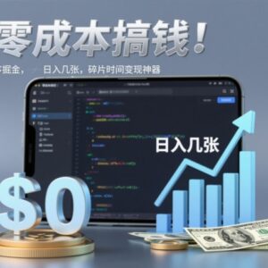 零成本微信小程序掘金副业 碎片时间可操作小白易上手-雨叶虚拟资源网