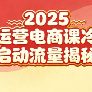 2025小红书电商运营实战课 新手冷启动流量变现全流程教学-雨叶虚拟资源网