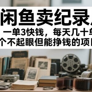 闲鱼卖纪录片低门槛副业实操指南 新手用碎片时间即可赚零花钱-雨叶虚拟资源网