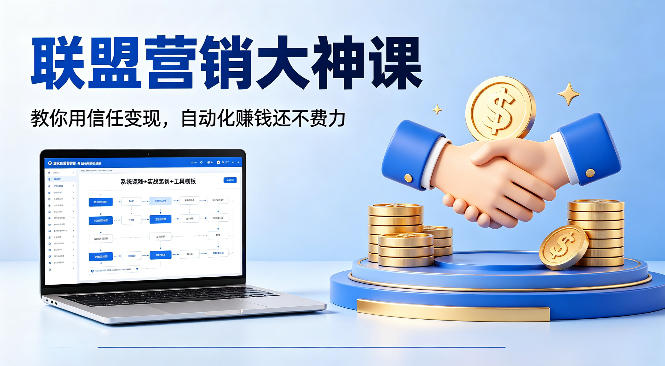 联盟营销系统实操课 教你靠信任变现搭建自动化被动收入管道