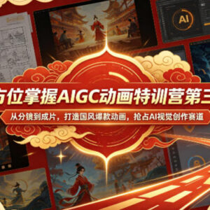 第三期AIGC动画特训营 国风动画从分镜到成片全流程教学-雨叶虚拟资源网