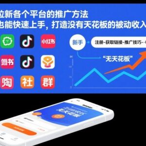 网盘拉新各平台推广方法汇总 零经验新手可上手打造长期被动收入-雨叶虚拟资源网