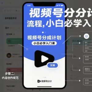 视频号分成计划实操全流程 小白零基础入门必备学习教程-雨叶虚拟资源网