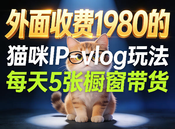宠物赛道猫咪Vlog IP玩法拆解 26条视频涨粉29万带货实操攻略