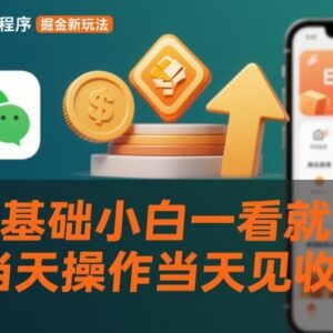 适合零基础小白的微信小程序掘金玩法 操作简单当天可见收益-雨叶虚拟资源网