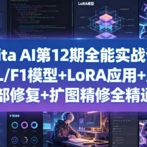 Krita AI第12期AI绘画实战课 XL/F1模型LoRA应用修图扩图全精通-雨叶虚拟资源网
