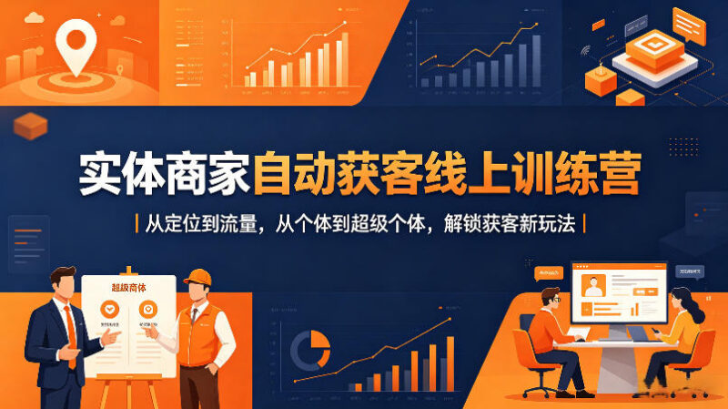 实体商家自动获客线上训练营 从定位到落地掌握获客全技能