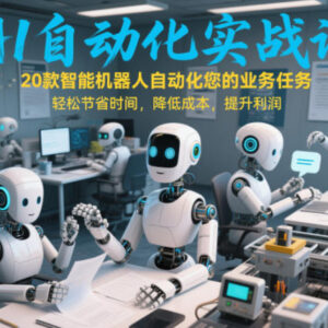 AI自动化实战课：20款智能机器人助力业务降本提效增利润-雨叶虚拟资源网
