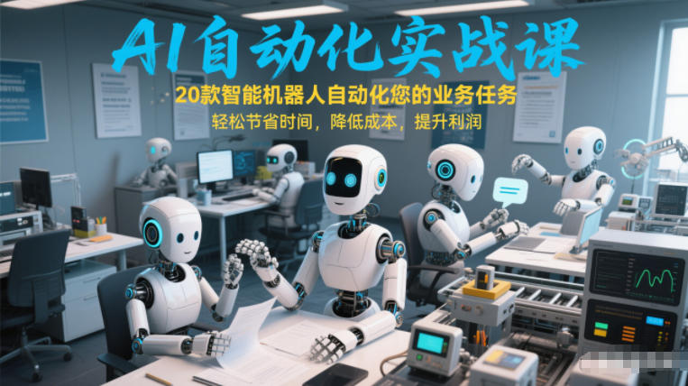 AI自动化实战课：20款智能机器人助力业务降本提效增利润