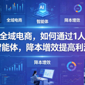 AI+全域电商运营方法 1人搭配N个智能体如何降本增效提利润-雨叶虚拟资源网