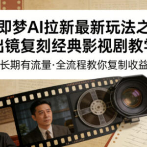 即梦AI拉新复刻经典影视剧玩法 全流程教学可复制长期有流量-雨叶虚拟资源网