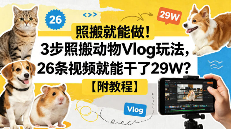 动物Vlog3步可落地玩法 附coze一键生成视频工作流教程