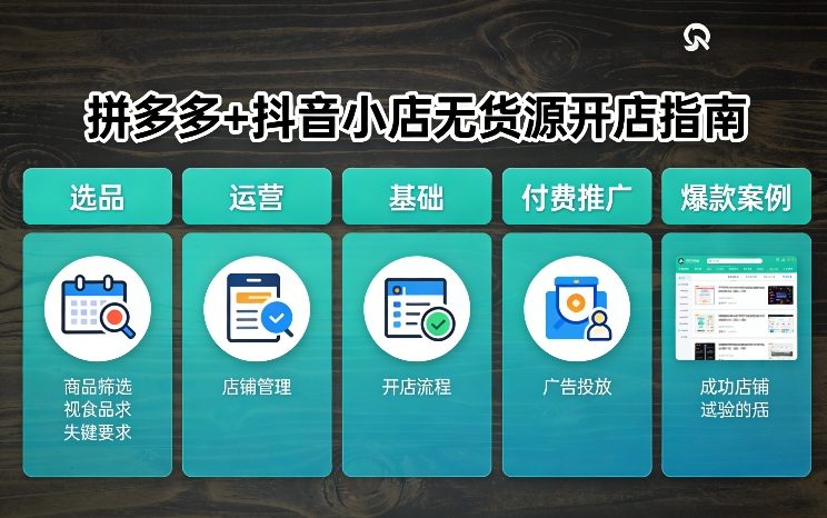 2026年3月更新 拼多多+抖音小店无货源开店运营推广全教程