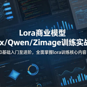 0基础入门Lora商业模型训练实战课 FLux/Qwen核心技能全掌握-雨叶虚拟资源网
