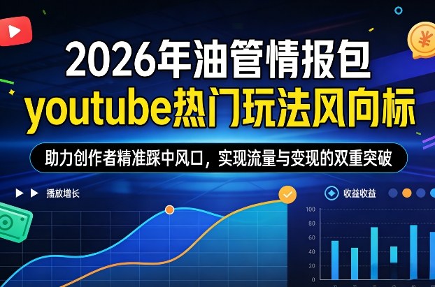 2026年YouTube热门玩法情报包 创作者流量变现实操指南