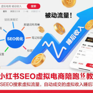 小红书SEO虚拟电商陪跑教程 靠搜索被动流量实现自动成交被动收入-雨叶虚拟资源网