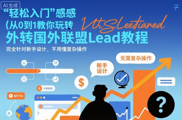 国外联盟Lead赚美刀实操教程 纯新手0基础从0到1落地指南