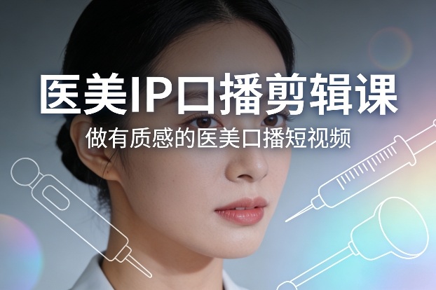 医美IP口播剪辑实操课程 打造专业高质感医美口播短视频
