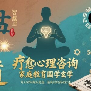 疗愈心理咨询家庭教育赛道 月入50万底层商业打法全复盘-雨叶虚拟资源网