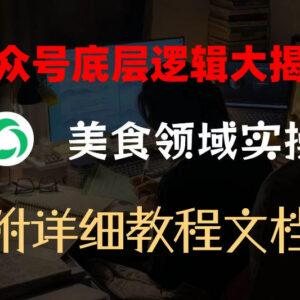 公众号运营底层逻辑拆解 美食领域实操教程附配套文档-雨叶虚拟资源网